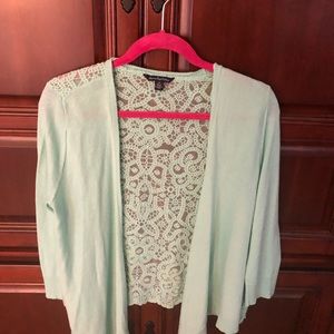 AE Cardigan Sweater, L, Lace Back